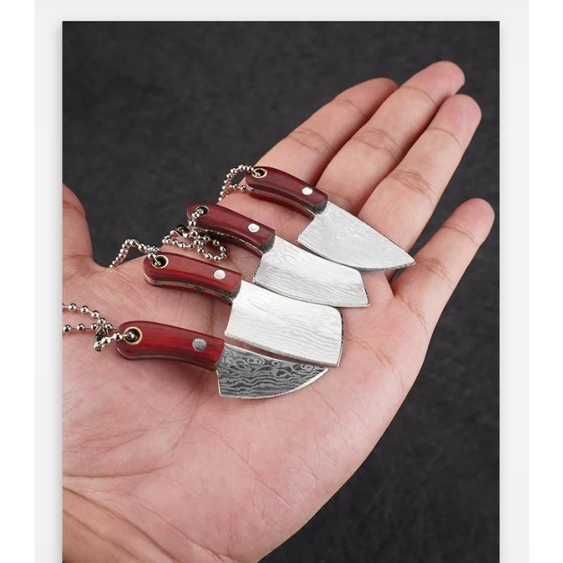 Stainless Steel Sharp Mini Kitchen Knife Box Express Unpackage Cutter Keychain Creative Paring Knife Portable Carry EDC Tool