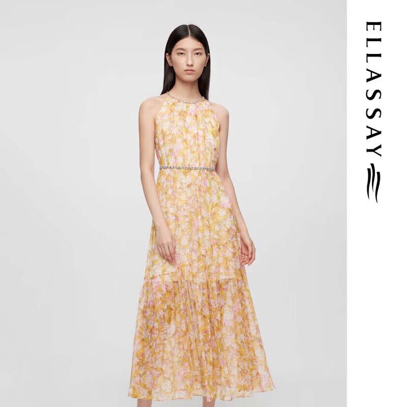 

ELLASSAY Women s Floral Halter Neck Maxi Dress M