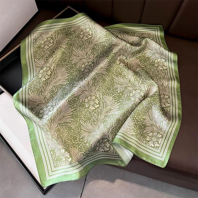 New 100% Natural Real Silk Scarf Fashion Women Summer Beach Small 53*53cm Neck Scarves Shawl Bandana Hijab Pashmina Poncho 2026