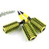 yellow bristle aluminum tube heat conduction rolling comb Tip tail handle styling comb Fluffy styling curly hair