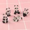 Glowing Panda Mini Figurines Miniature Panda Micro Landscape Ornament Glowing In Dark Miniature Flower Potted Decor(5pcs/set )