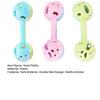 Dual Bell Baby Rattle Toy Soft Grip Shaker with Bell Sound