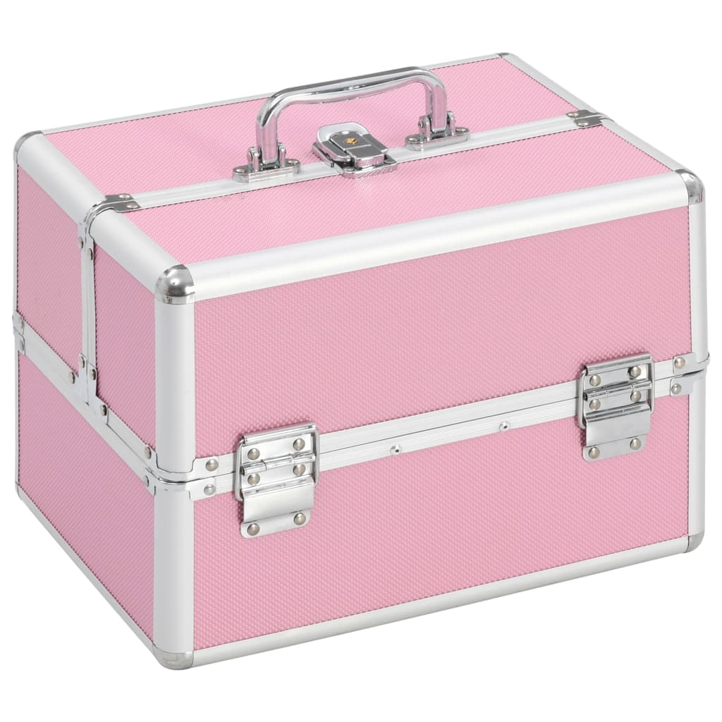 Kosmetikkoffer 22 x 30 x 21 cm Rosa Aluminium