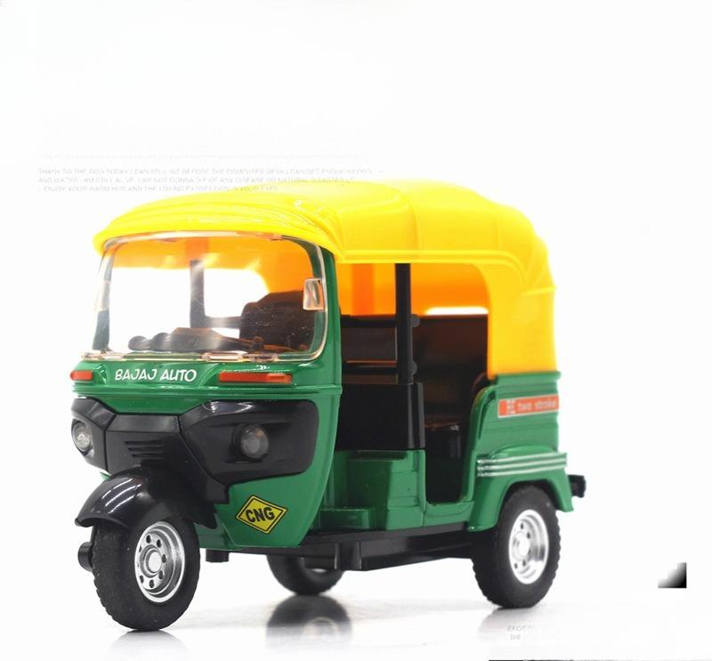 1:14 Alloy Tricycle Pullback Car with Light Music Model Toy Vintage Car Model Hot Sale