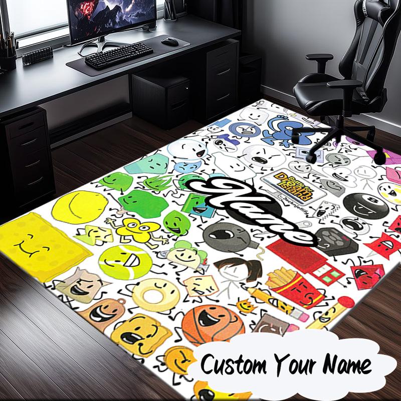 Custom Name Colorful Dream Island Carpet, Chair Rug,Area Rug for Office Bedroom living rooms bedroom, Doormat decor Christmas fan gifts