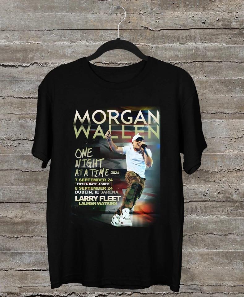 ~HOT~ MORGAN WALLEN One Night At A Time 2024 Tour T-Shirt, All Color, Size S-5XL Unisex T-Shirt M