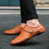 Men's Plus Size Breathable Leather Casual Driving Shoes - Spring Collection