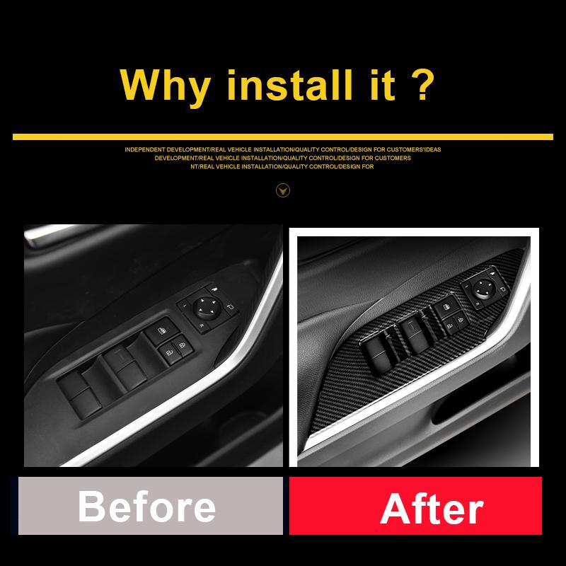 Pentru Toyota RAV4 XA50 2022 Accesorii interioare Geam Geam Mașină Comutator de ridicare Panou Cotieră Decorație Huse ornamentale