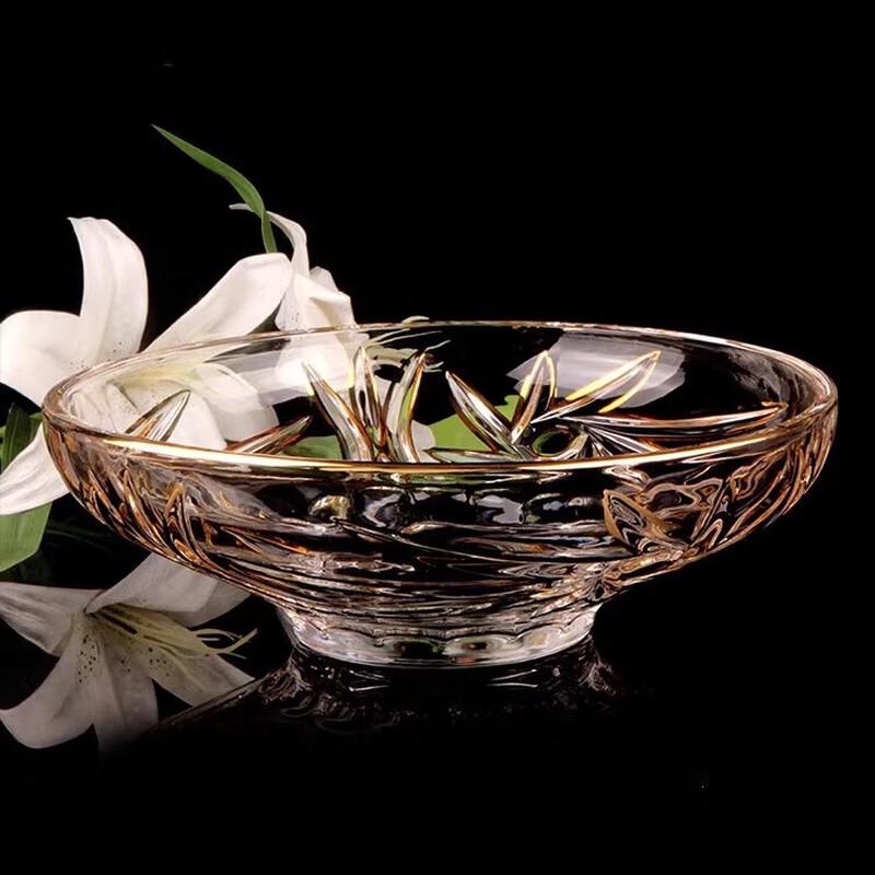 Fulaiwenzi Golden Windmill European Style Glass Fruit & Candy Dish