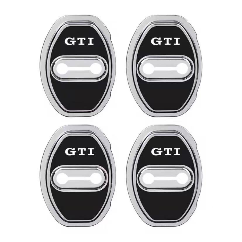 4Pcs Silicone Car Door Lock Cover Shock Absorber Accessories For VW GTI Polo Golf Passat Tiguan Arteon Touareg CC Taigo Hub Cap zq3