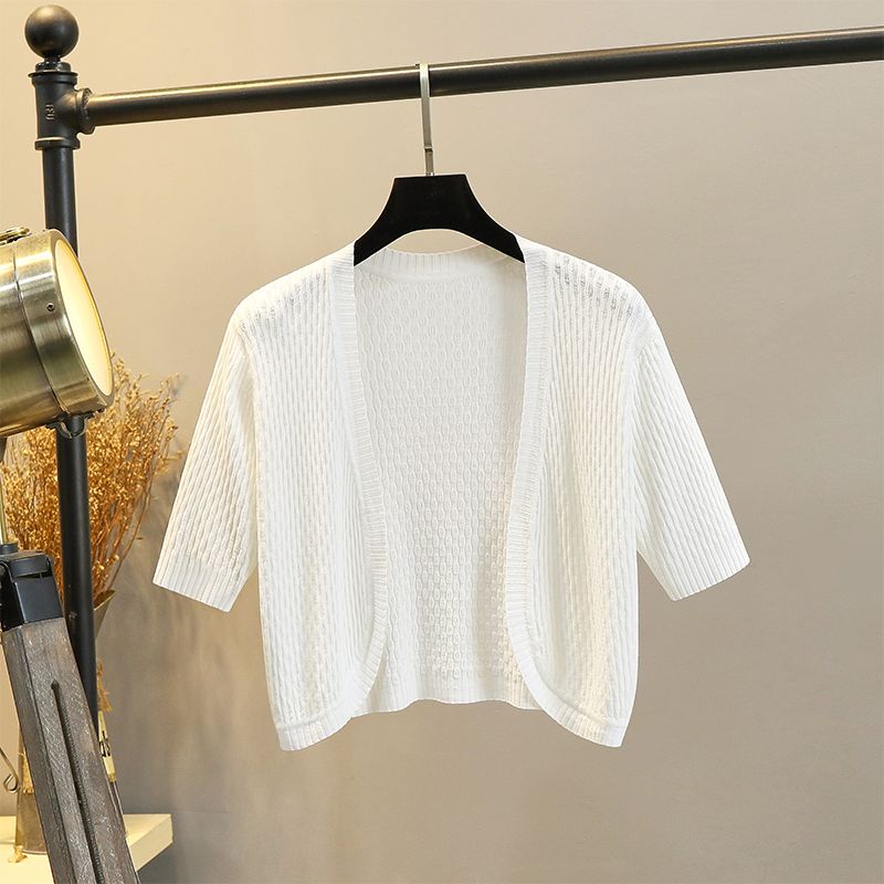 Ice Silk Thin Small Waistcoat Outer Skirt Knitted Cardigan