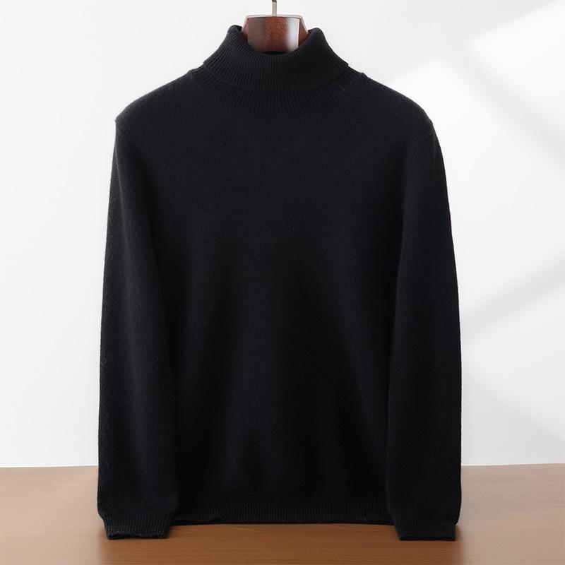 Semi-turtleneck cashmere sweater solid color thickened sweater with loose knitted top 3XL