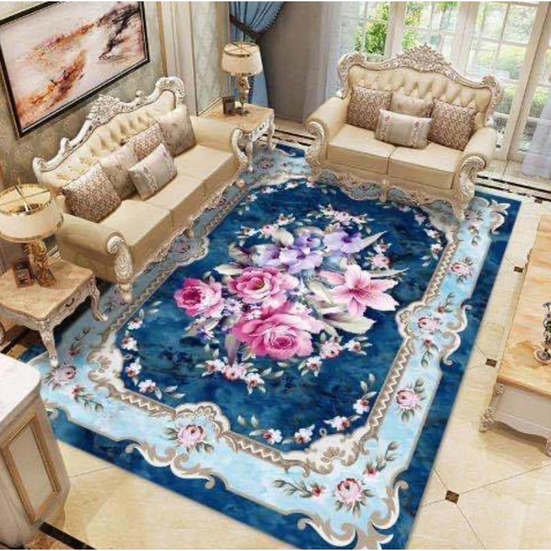 Europe Persia Style Retro Flowers Carpet Living Room Sofa Bedroom Study Kitchen Entrance Door Mat Non-slip Home Decoration Rug