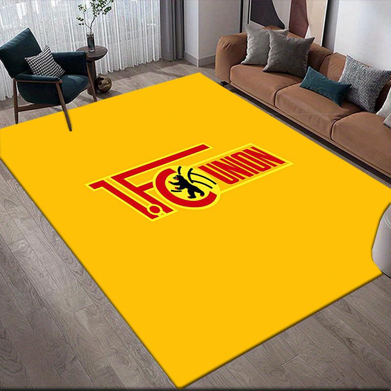 1. FC Union Berlin Flannel Pattern Square Carpet,Area Rug,Carpet Rug for Living Room Bedroom Sofa Playroom Decor,Non-slip Floor Mat