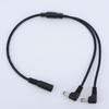 30cm DC 1 Male Female To 2 Way Male Female Power Supply Jack Splitter 5.5x2.1mm Supply Angel Cable for Strip Light 18/24awg Cord