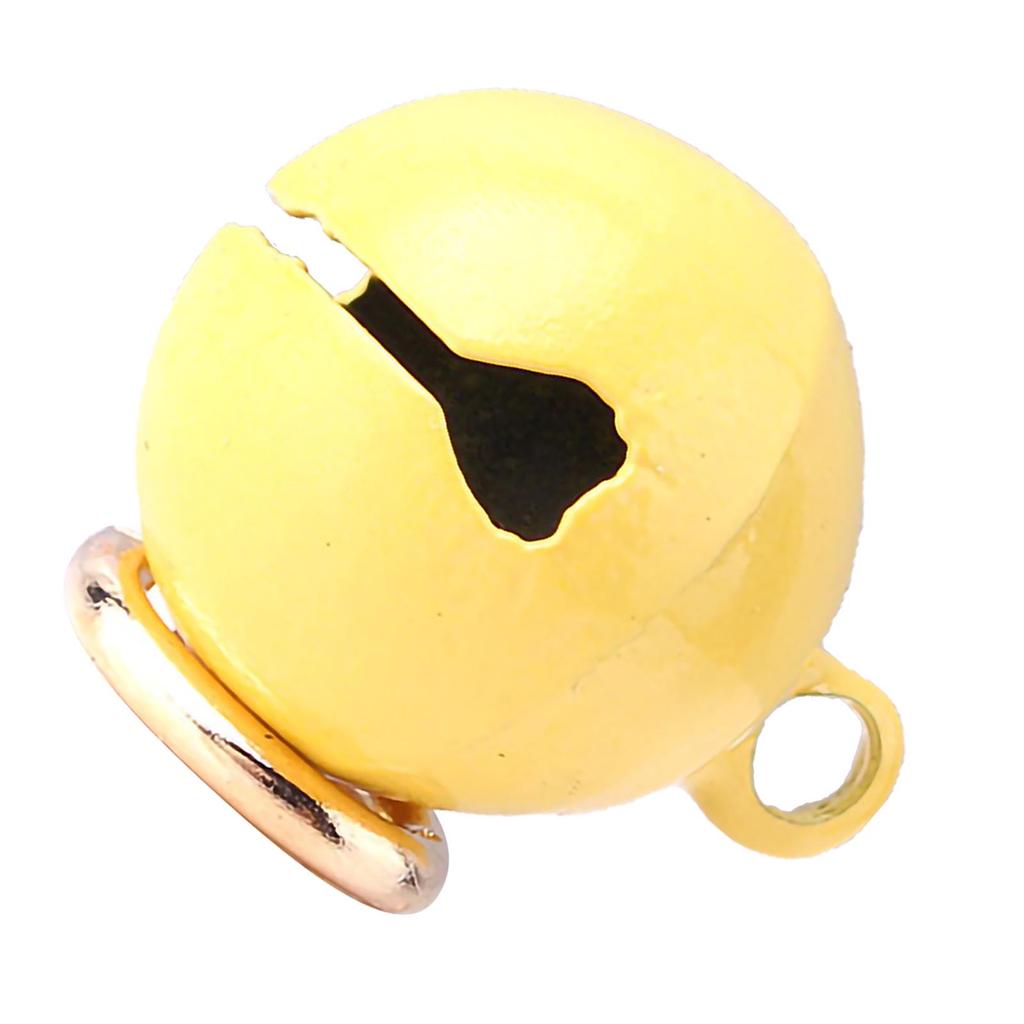 Haustierhalsband Glocke Eisen Haustier Runde Einteilige Glocke Halsband Anhänger Zubehör mit Schlüsselanhänger für Katzen und Hunde