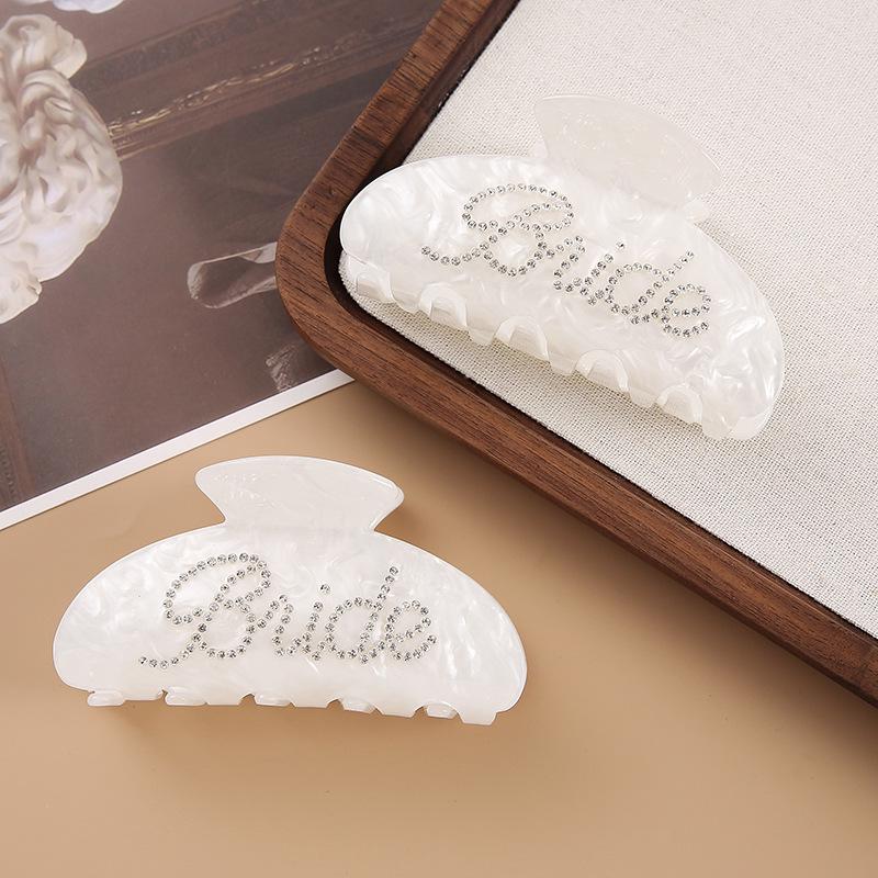 Xueheng Large Acrylic Rhinestone Hair Clip for Women - Bridal, Updo, Ponytail, Shark Style