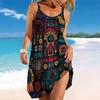 Women's Beach Dress Mini Dress Print Casual Modern Dress Sleeveless Loose Fit Outdoor Daily Summer