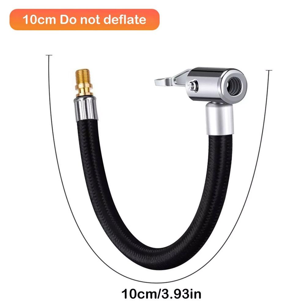 10CM Car Tire Inflator Hose Extension Tube Inflation Tube Adapter Connector Hose Car Exterior Accessories Cannot Deflate