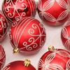 6pcs Plastic Electroplated Christmas Ball Gift Box 8cm Christmas Tree Pendant  Hotel Office