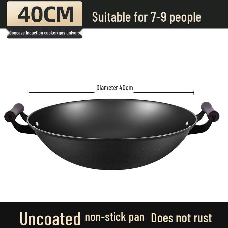 Xiaoshuo Traditional Round Bottom Cast Iron Wok