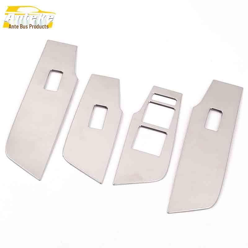 CX70 Glass Lift Frame & Stainless Steel Window Armrest Switch Button Decor Stickers.
