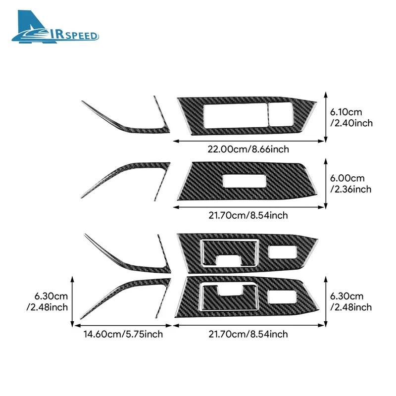Real Soft Carbon Fiber Sticker For Lexus GS 2012 2013 2014 2015 2016 2017 2018  LHD RHD Car Window Lift Button Panel Trim