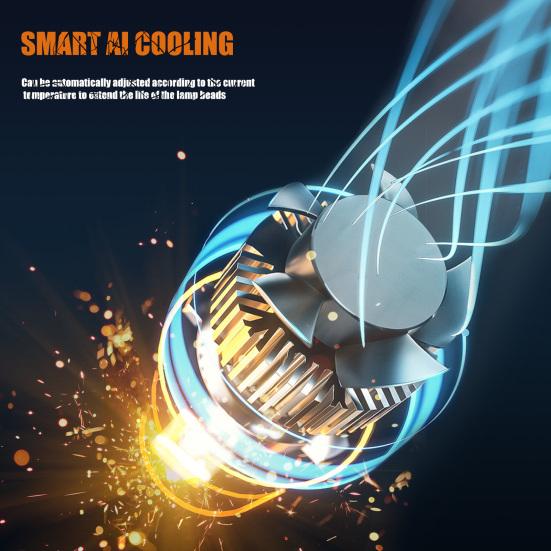 2Pcs LED Bulbs Super Bright 6000K 10000LM IP68 Waterproof H1/H4/H7 Headlights Conversion