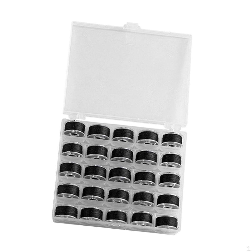36 Pieces Prewound Bobbin Thread Collection Sewing Machine Bobbins Polyester Spools Storage