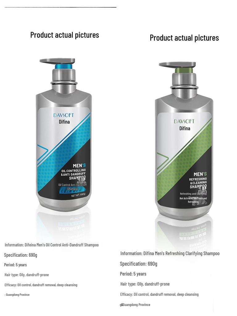 Difina Men's Oil Control Anti-Dandruff Shampoo & Shower Gel 690g