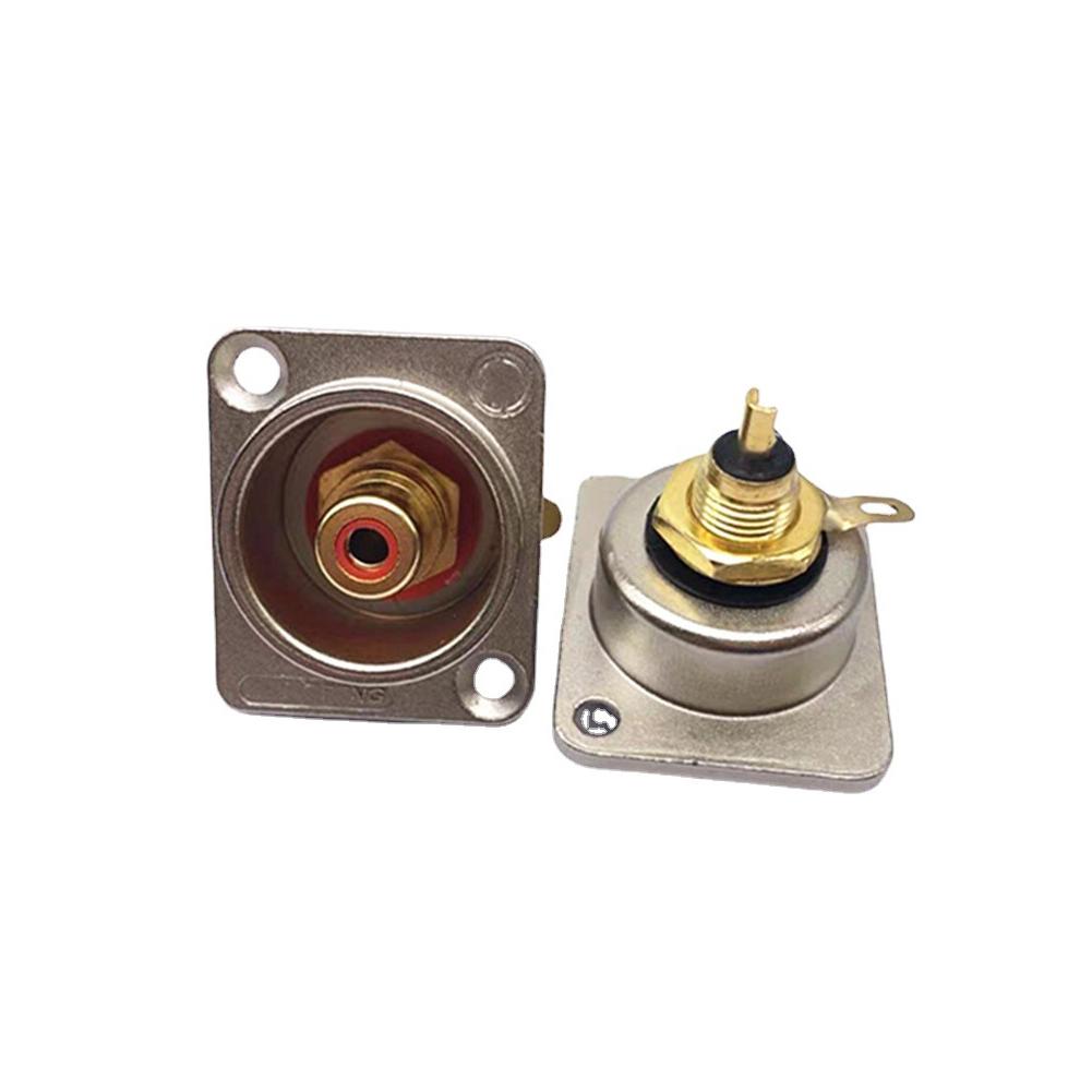 Female RCA Panel Mount Chassis Socket Connector 86 Panels Gold Plated Black/Silver Video Connector Female Socket Red Black Core