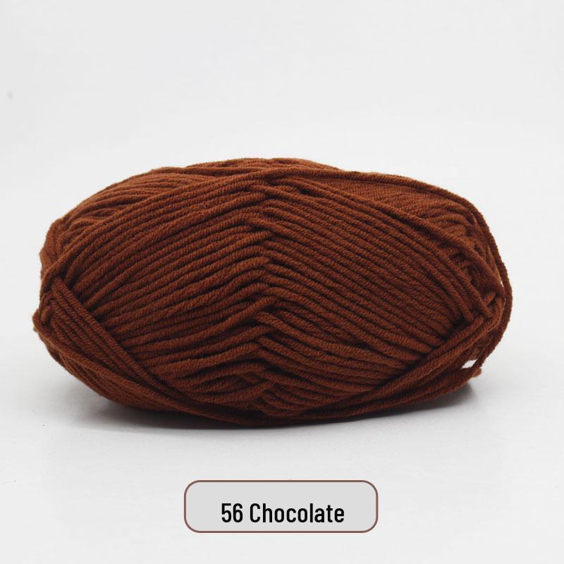 5-Strand Milk Cotton Yarn Scarf & Hand-Knitted Hat Yarn - Baby Soft, Medium Thickness, Free Shipping