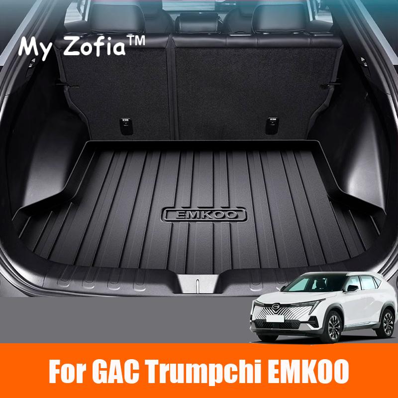 For GAC Trumpchi EMKOO 2022 2023 2024 2025 Car Rear Trunk Cargo TPE Trunk Mat Floor Tray Rear Seat Backrest Pad Auto Accessories
