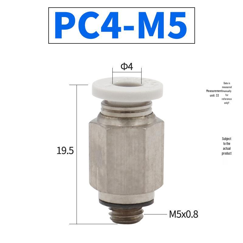 Yadake PC4-M5/PC6-01/PC8-02/PC10-03 Pneumatic Quick Connectors