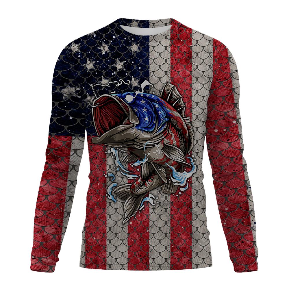 

Футболка для любителей рыбалки, весенне-осенняя развлекательная мужская одежда с круглым вырезом, футболка с графическим принтом в виде рыбы 5XL