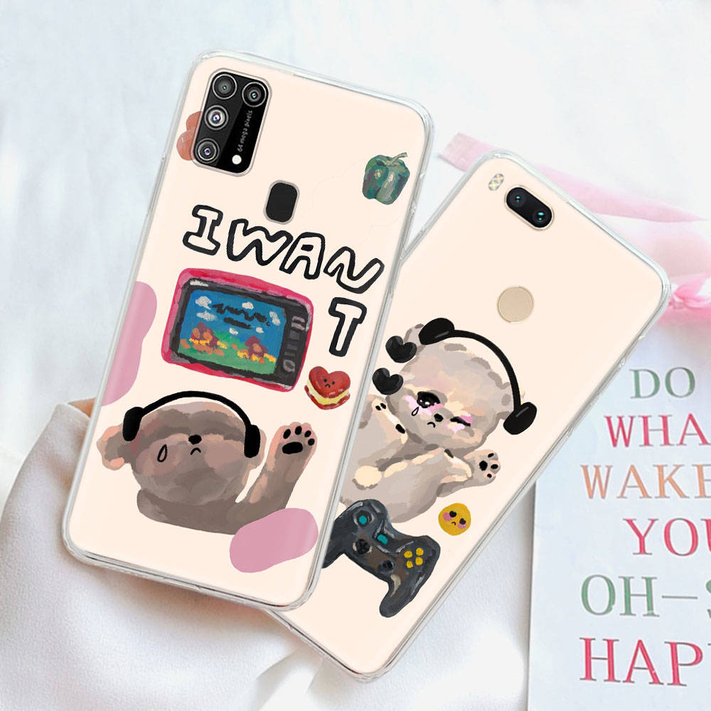 

Чехол для Xiaomi Redmi Note 13 VIVO Y20 Tecno Pova Samsung S24 Realme C3 OPPO F11 Moto E32 Infinix iPhone 15 Маленькая плюшевая собачка