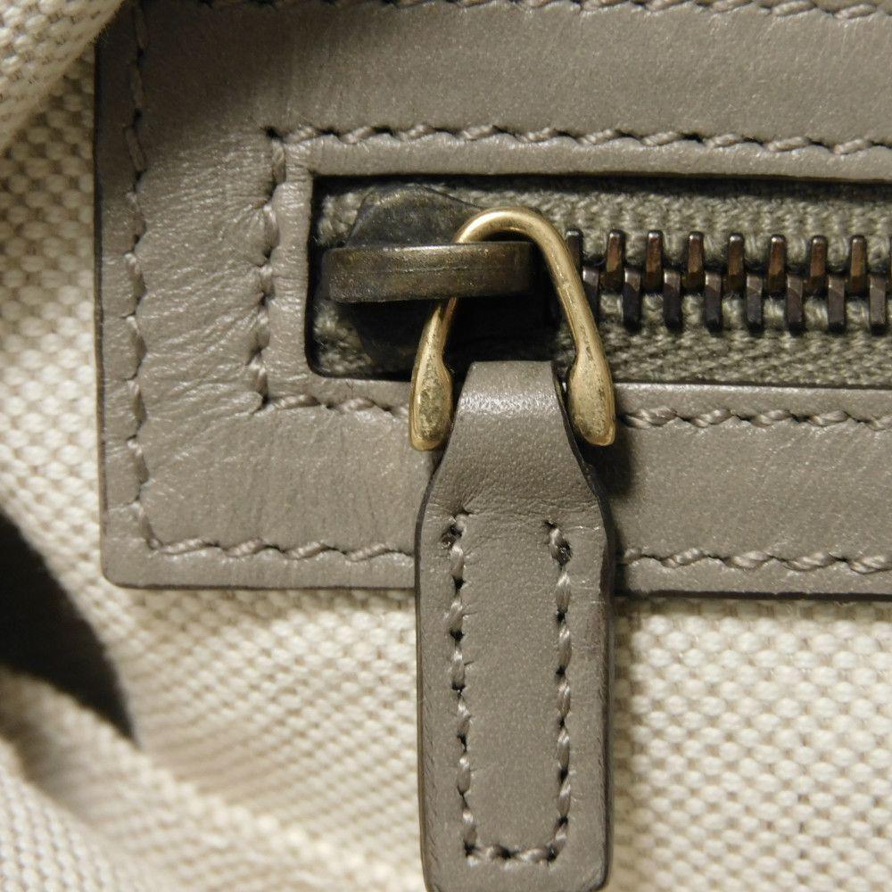 Used Guccissima Scarlet Tote Bag 269953 7924, Double G Embossed, Calfskin, Interlocking G Studs, 9539 GG Shima Gray,