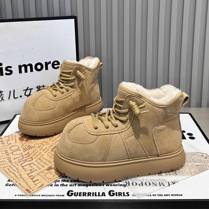 

Kapibara ugly cute big head snow boots women s new velvet thickened warm comfortable lightweight non-slip cotton shoes 41 хакі