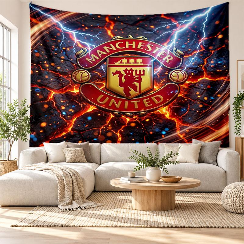 Manchester United Wandteppich, Weiches Stoff Wandbehang, Dekorative Kulisse Für Schlafzimmer Heim Wandkunst