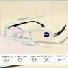 3pcs Stylish Rimless Reading Glasses With Blue Light Blocking Frameless Fashionable Readers For Men & Women