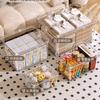 Transparent storage box Household large-capacity portable transparent finishing clothes, toys, snacks storage box