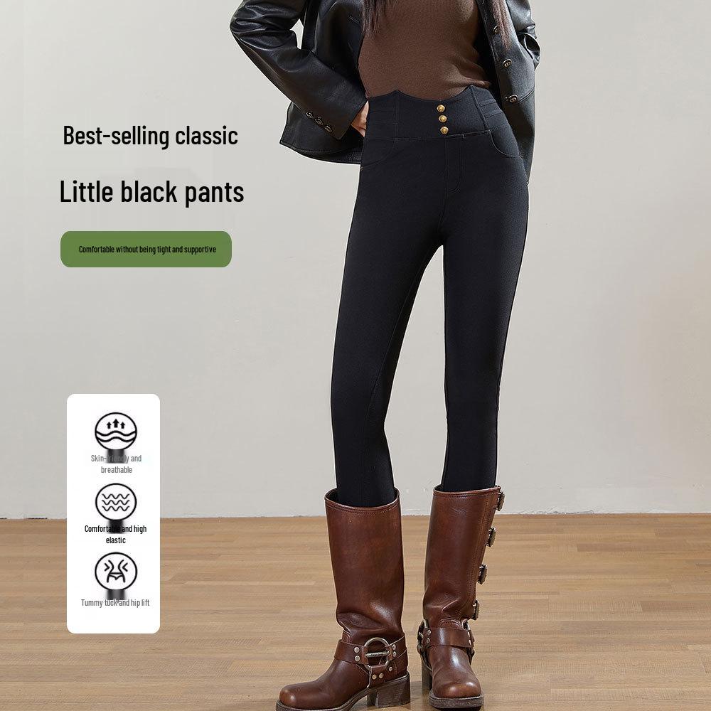 Cotton Avocado Slimming Pencil Pants - Women's Long Casual Leggings for Autumn/Winter 2024