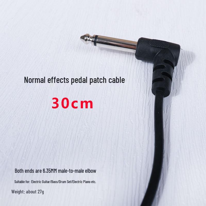 JOYO Electric Guitar & Bass Audio Cable - Black Leather Braided, Noise Reduction Connection
