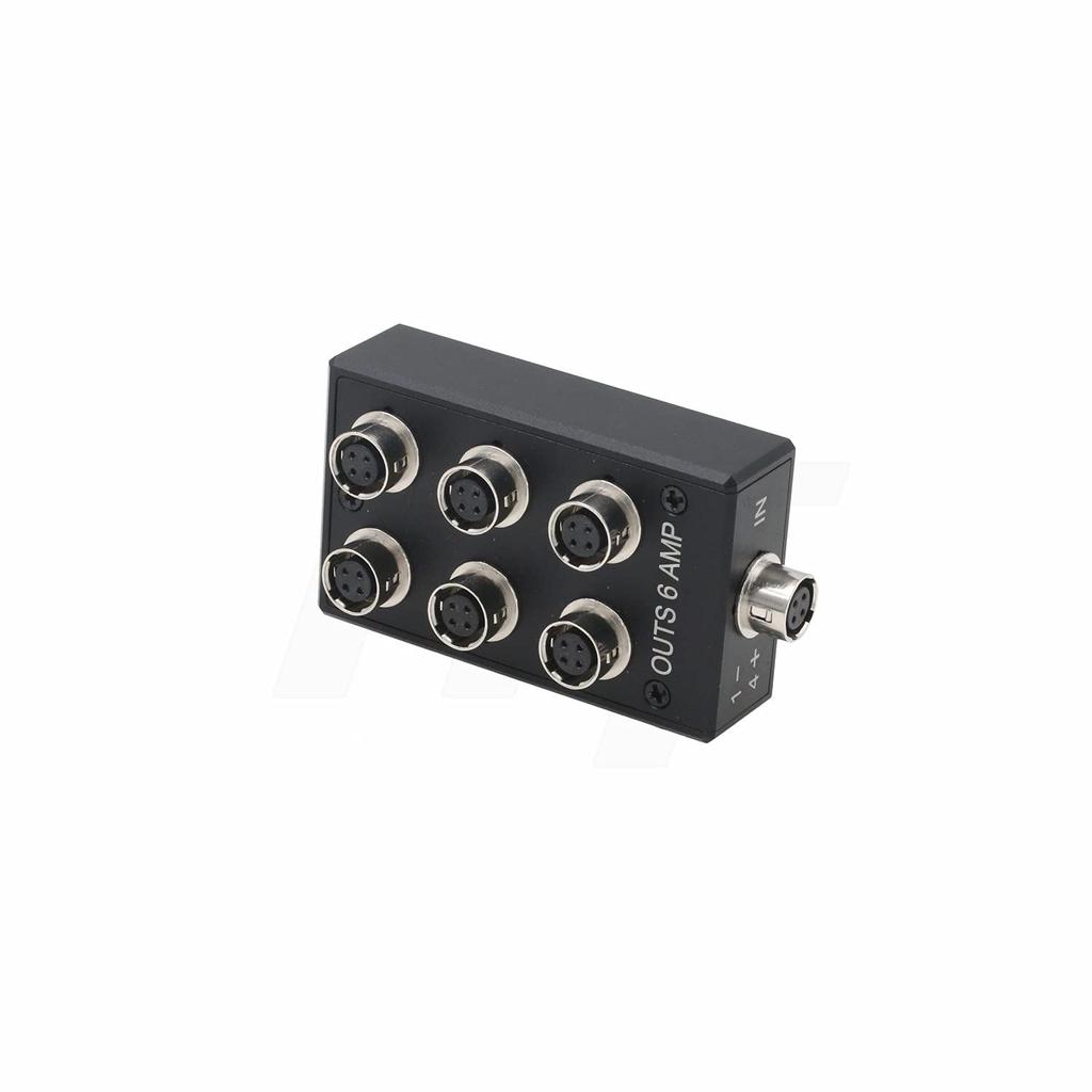 HangTon Hirose 4-Pin Female Power Splitter Box 1-6 for Sound Devices Mixer Recorder BDS Power Supply Unit Zoom F8
