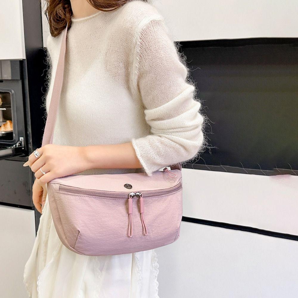 Large Capacity Nylon Shoulder Bag Casual Dumpling Bag Fashion Oxford Cloth Crossbody Bag  Women