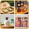 20 Sheets Canning Labels, Brown Labels, Blank Self-Adhesive Stickers, Removable Writable Gift Label, Round Sticker Label for Bottles, Jars, Gift