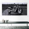 RELIABLI ART Motorbike Pictures Black and White Cool Motorcycle Road Painting Modern  Landscape Wall Art Living Room No Frame