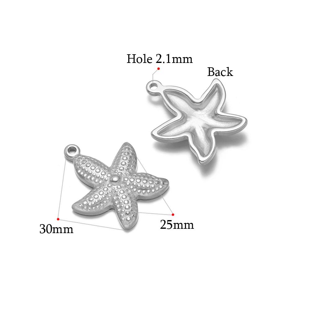5 Stück Gold Seestern Muschel Anhänger für DIY Schmuck Zubehör Edelstahl Halsketten Anhänger Armbänder Zubehör Ohrringe Herstellung