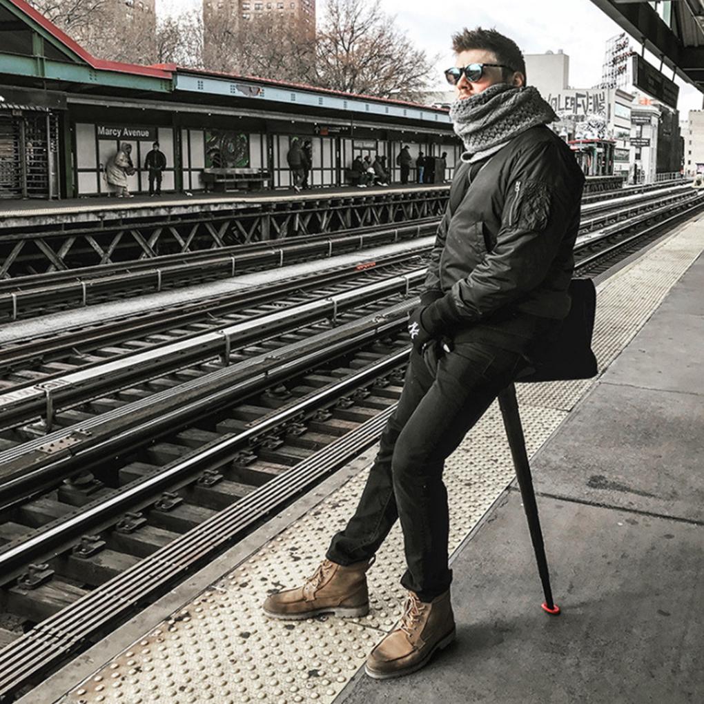 Black Lightweight And Portable Folding Chair For Outdoor Activities Portable Folding Stool