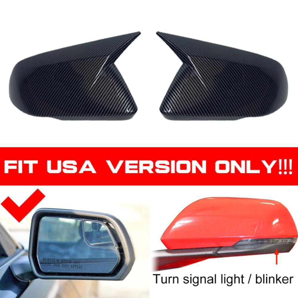 För US Ford Mustang 2015- Bil Backspegel Sidobackspegelskydd Vingkåpa Yttre Dörrbostadsskal Trimdekal ABS Kol